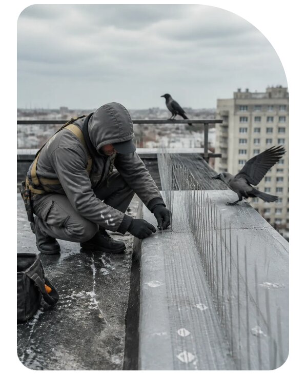 Защита от ворон под ключ в Сосновом Боре по цене от 5079 р. | Сенат-Снб